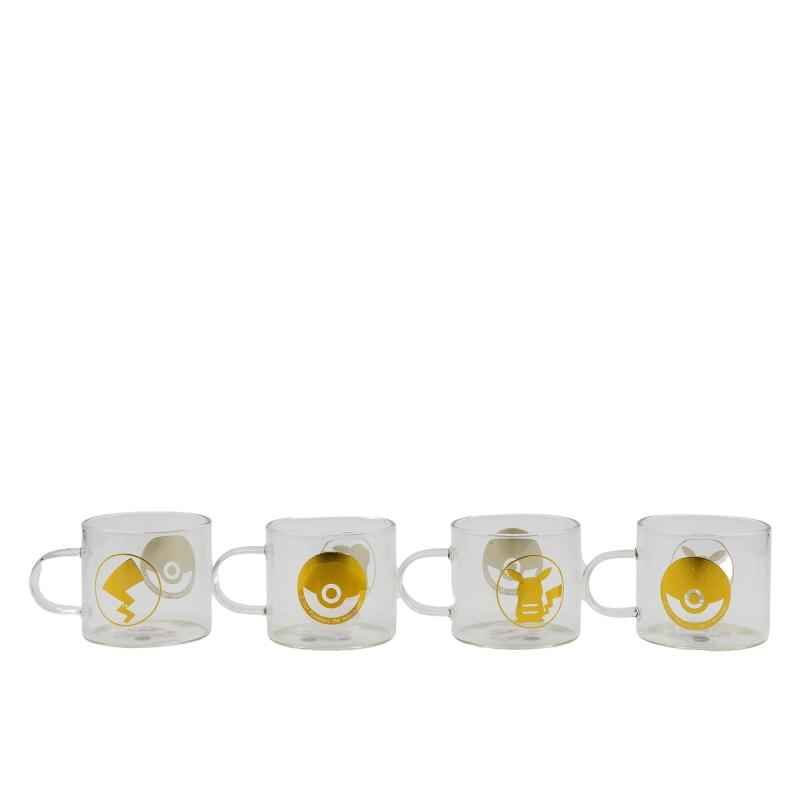 POKEMON - Set de 4 Mugs Expresso en Verre - 100 ml - 2