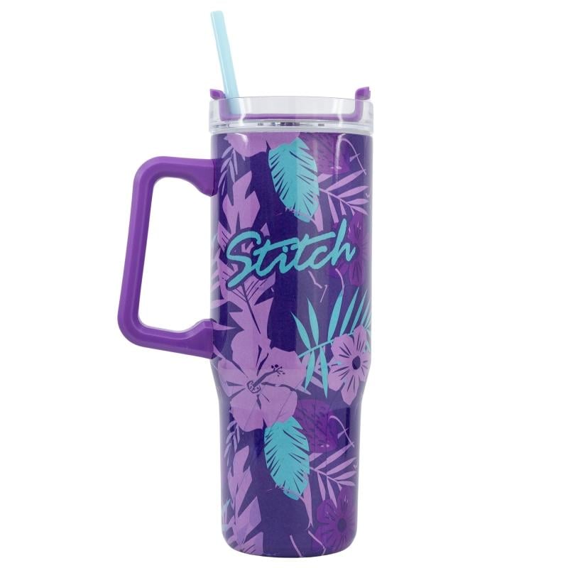 STITCH - Purple Flower - Mug de Voyage XL - Format 940ml - 2