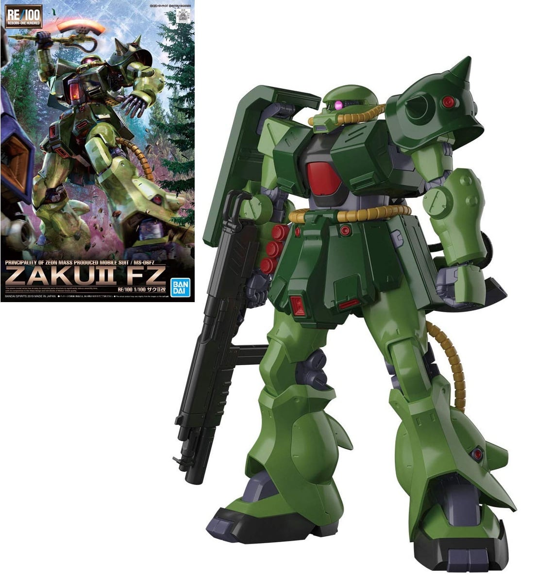 GUNDAM - RE/100 1/100 Zaku II FZ - Model Kit : ShopForGeek.com
