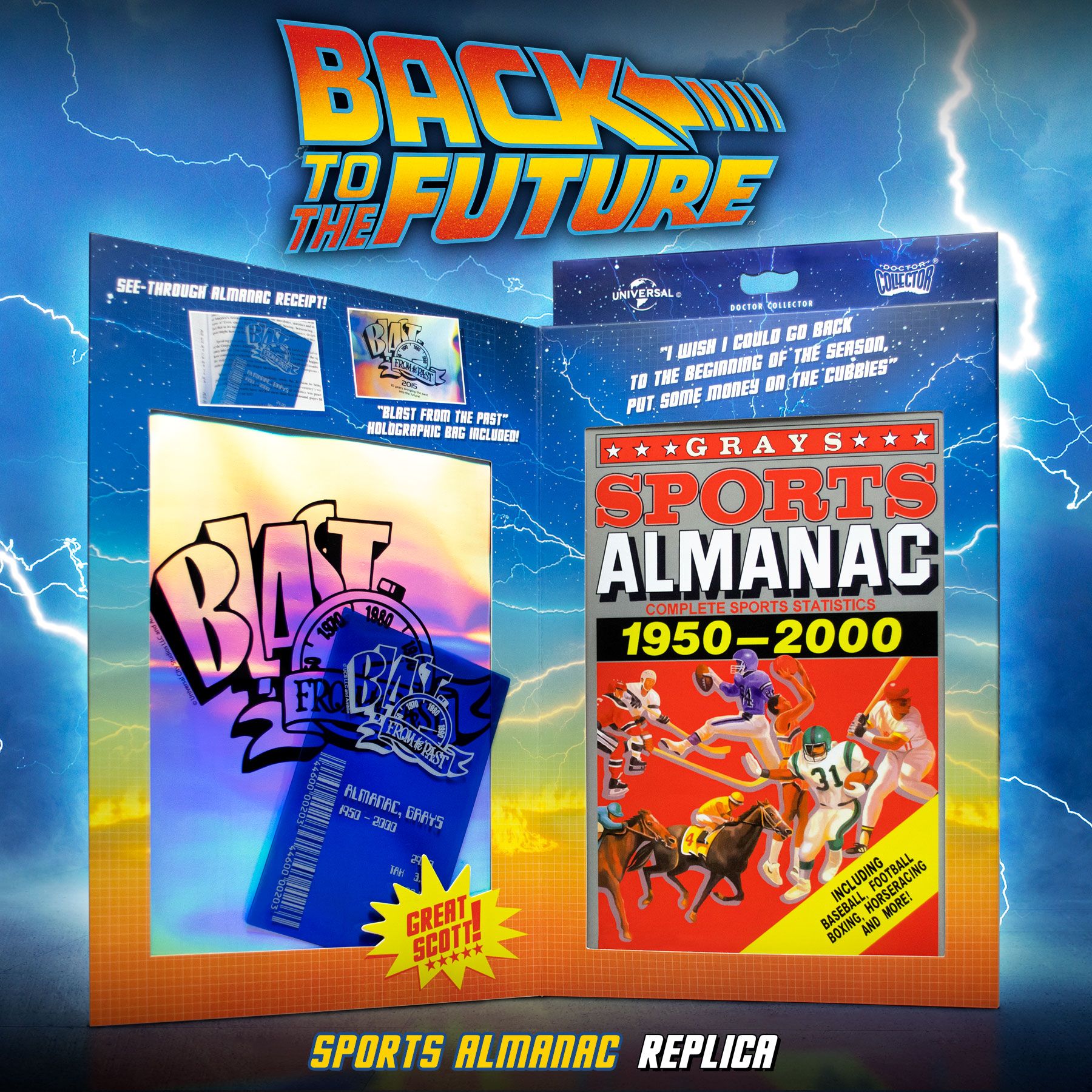 RETOUR VERS LE FUTUR - Sports Almanac (UK) - Réplique : :  Replique Doctor Collector Retour vers le futur