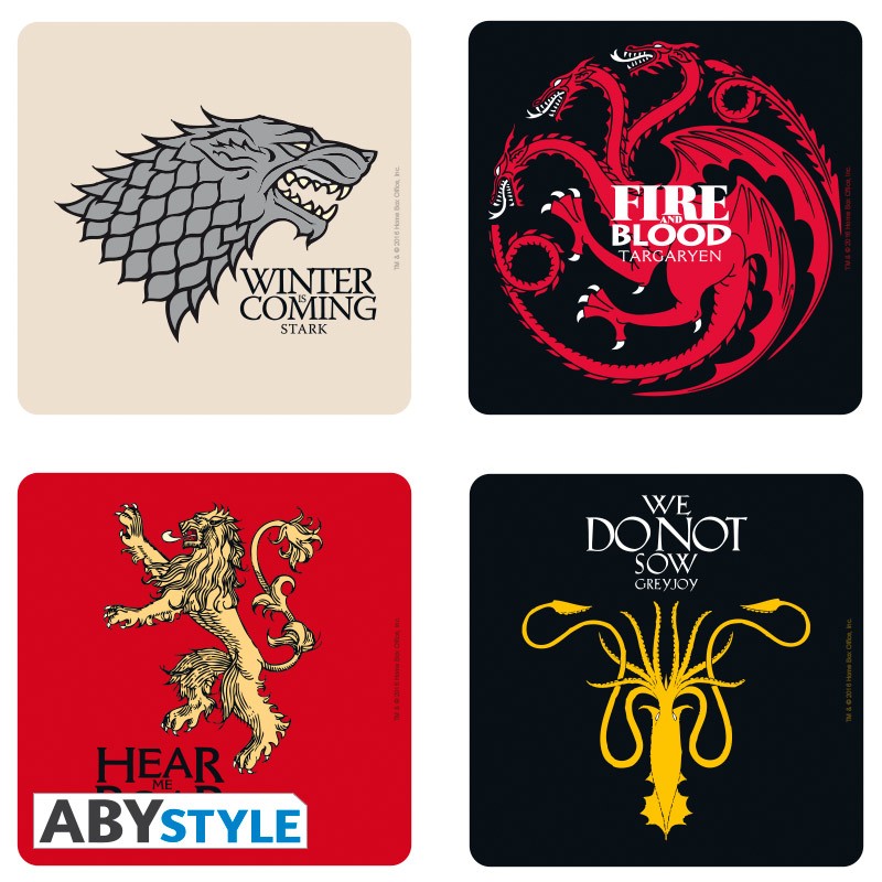 GAME OF THRONES - Set 4 Coasters - Houses_IMAGE_2
