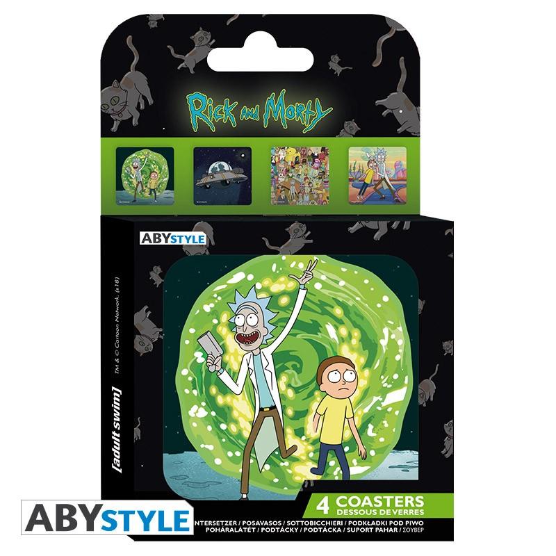 ABYstyle – Set Sottobicchieri Ufficiali Rick And Morty – Multicolore – Regalo Per Fan Della Serie – Resistenti E Colorati - 4