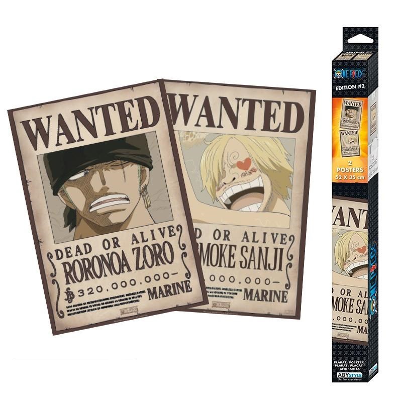 ONE PIECE - Wanted Zoro & Sanji - Set 2 posters '52x38'_IMAGE_1