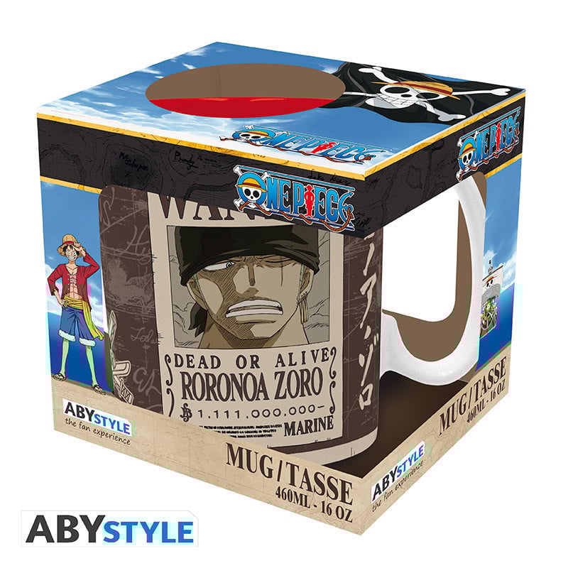 ONE PIECE - Zoro Wanted - Mug 460ml : ShopForGeek.com: Mug