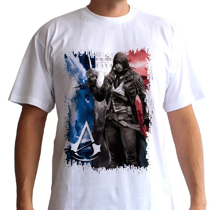 ABYstyle Assassin's Creed Tshirt AC5 Bandiera Uomo Bianco, S