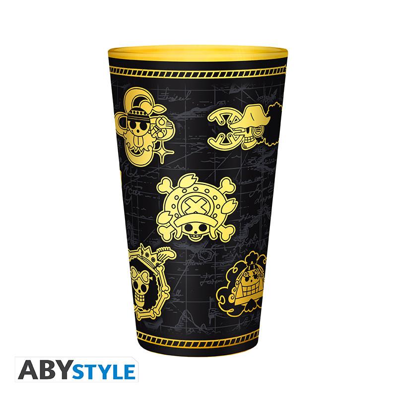 ONE PIECE - Gold Skulls - Verre XXL Premium 400ml - 2
