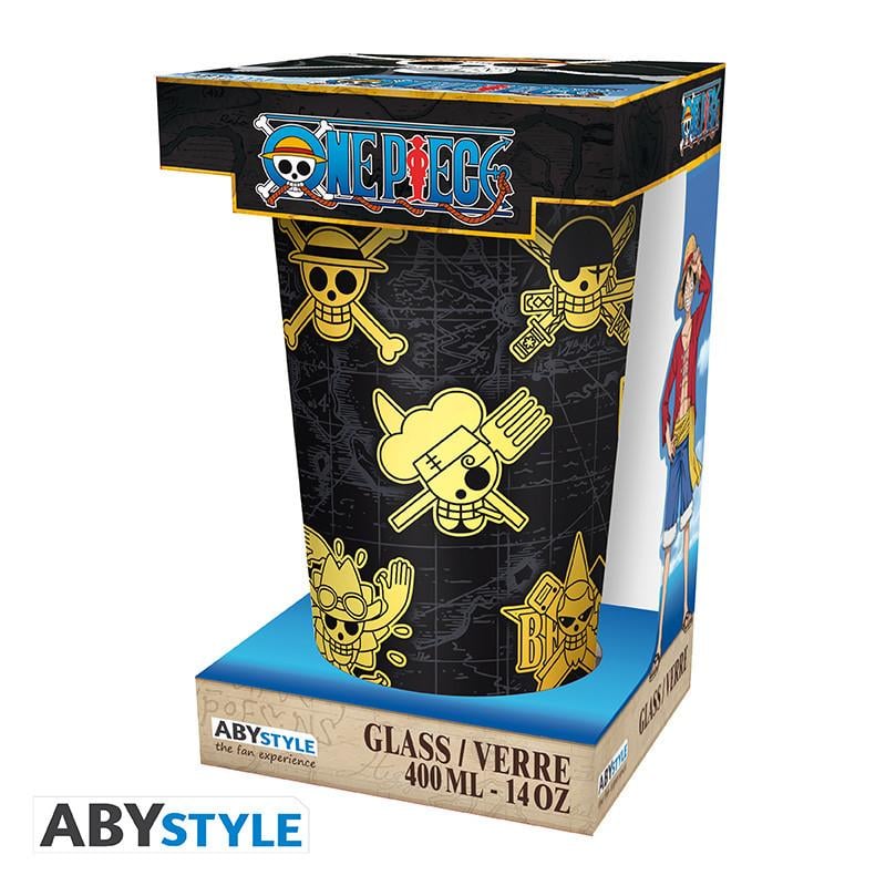 ONE PIECE - Gold Skulls - Verre XXL Premium 400ml - 3