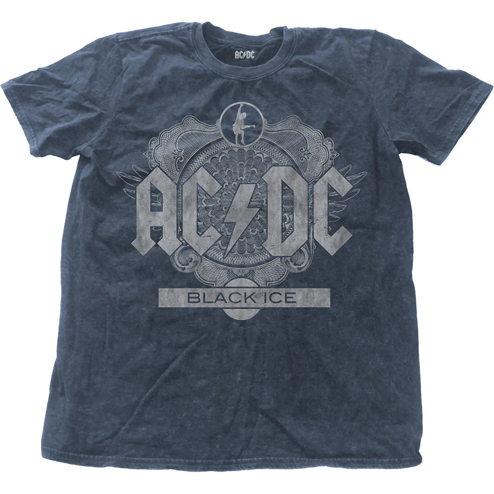 AC/DC - T-Shirt Snow Wash Col - Black Ice (S) : ShopForGeek.com: T ...