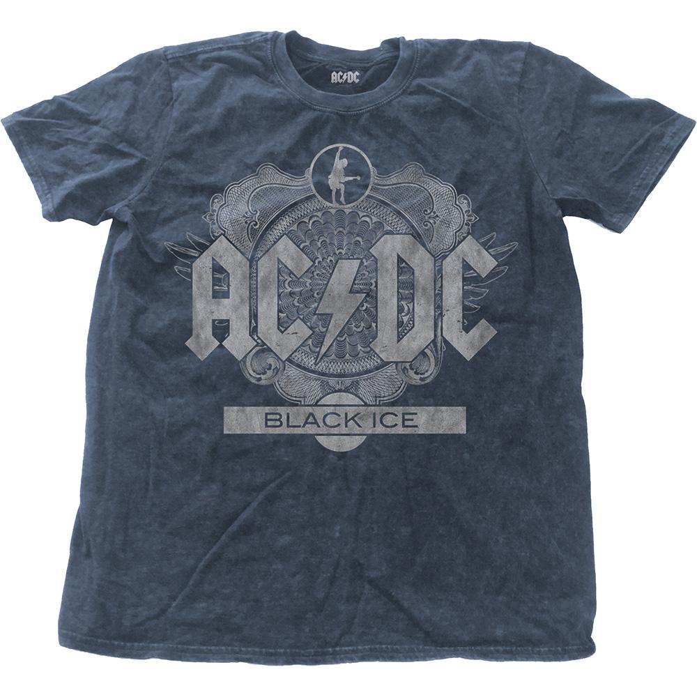 AC/DC - T-Shirt Snow Wash Col - Black Ice (S) : ShopForGeek.com: T ...