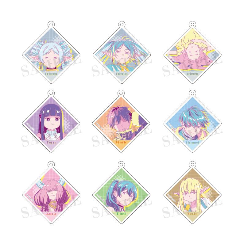 FRIEREN - Trading Acrylic Key Chain Retro BLIND BAG (9pcs) - 6.4cm - 2