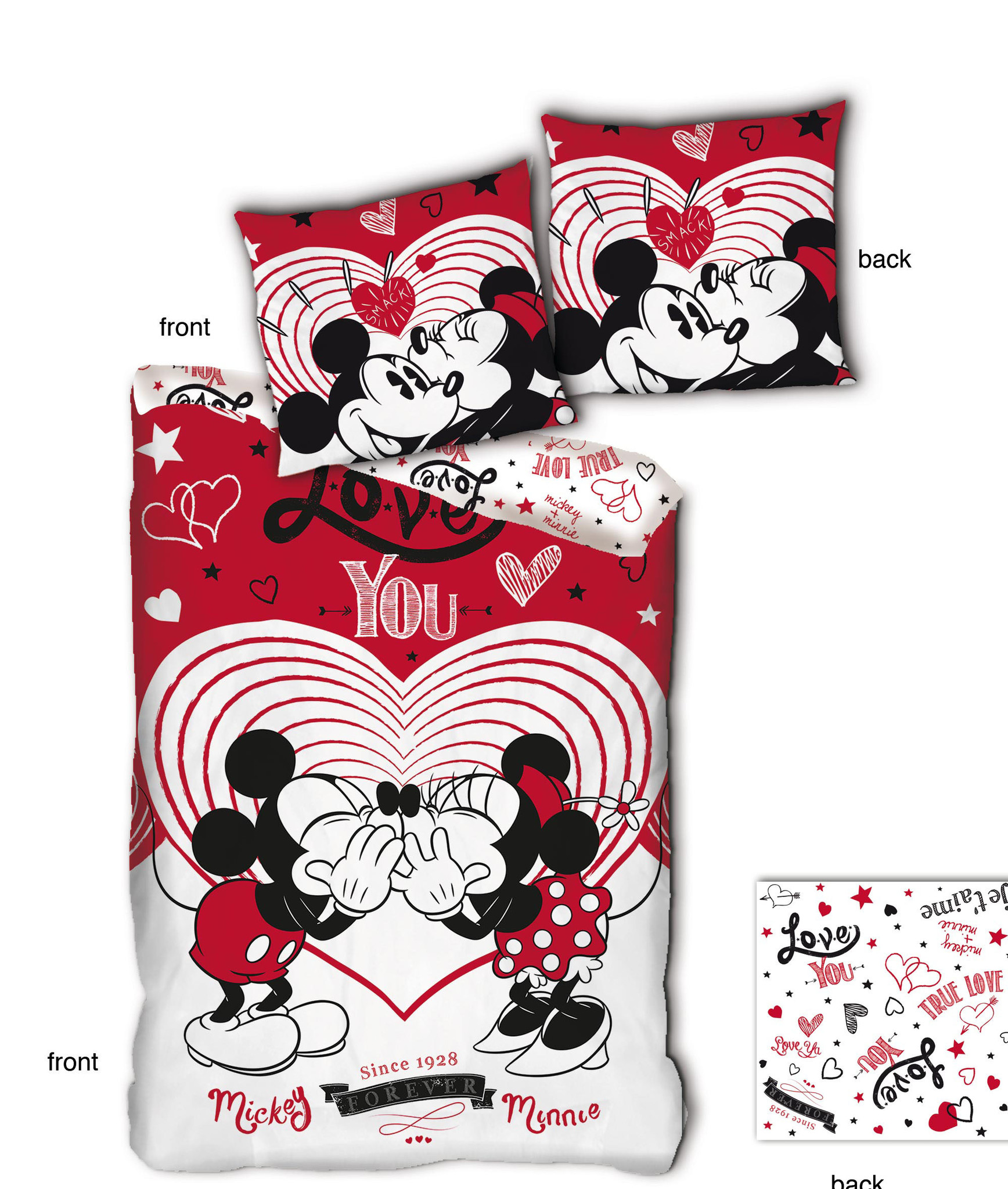 DISNEY - Duvet Cover 140x200cm - Love You '100% microfiber'_IMAGE_1