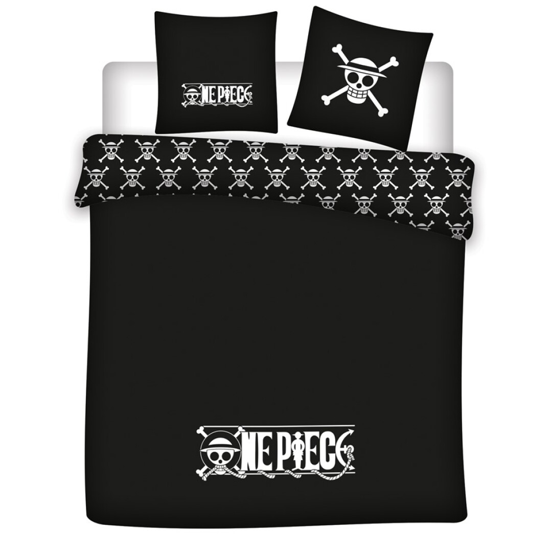 ONE PIECE - Black - Duvet Cover 240X220 - '100% microfiber'_IMAGE_1