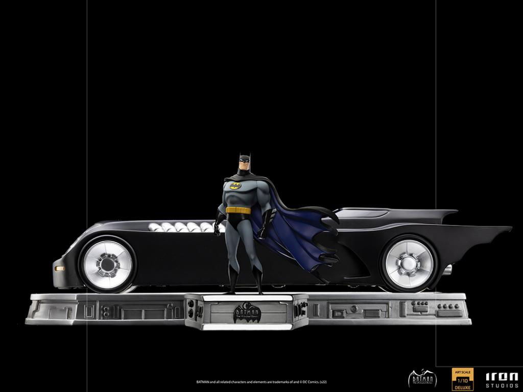BATMAN ANIMATED - Batman et Batmobile - Statuette ArtScale Deluxe 1/10 - 2