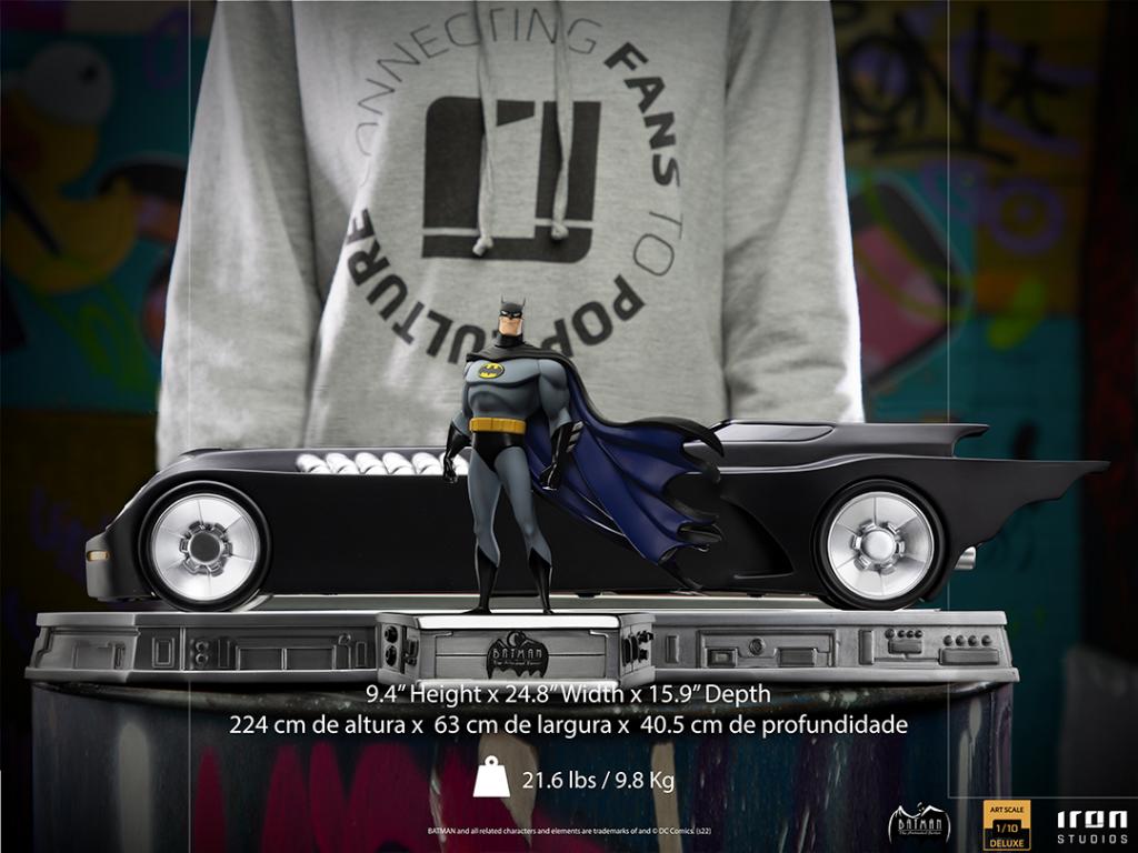 BATMAN ANIMATED - Batman et Batmobile - Statuette ArtScale Deluxe 1/10 - 4