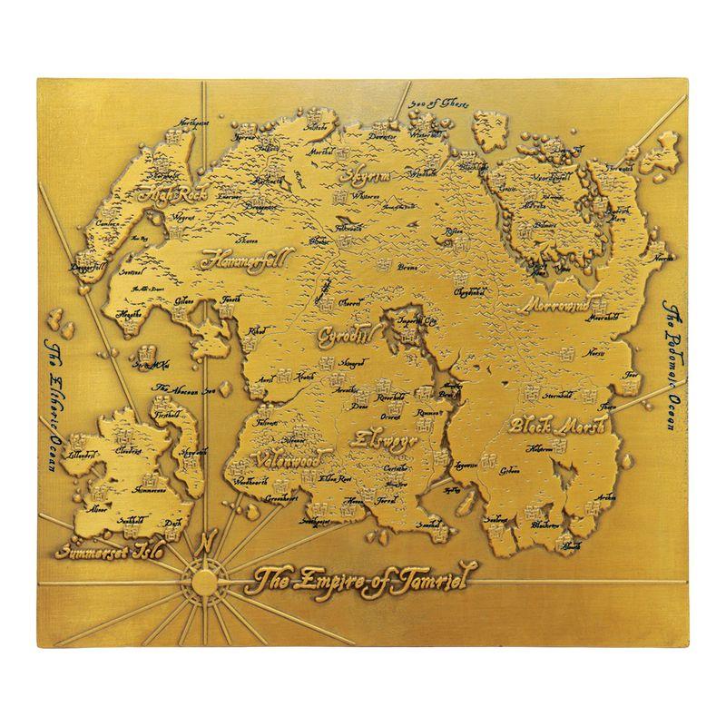 THE ELDER SCROLLS - Carte en métal de Tamriel de Collection - 2
