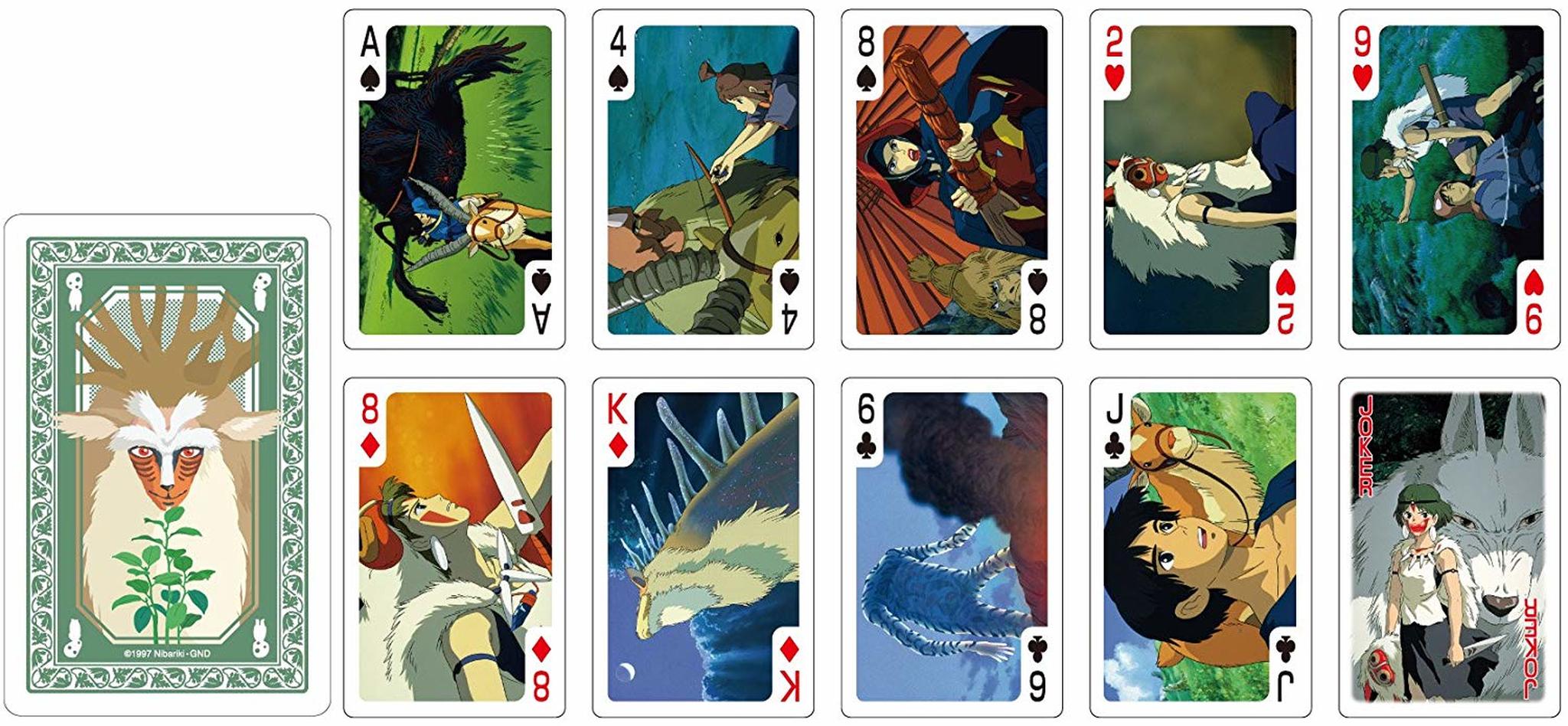 GHIBLI Princesse Mononoke Jeu de cartes à jouer (54 cartes) Jeu de carte