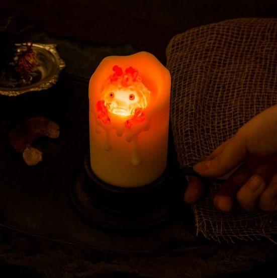 LE CHATEAU AMBULANT - Calcifer illuminé & Bougie - Lampe 13cm - 5