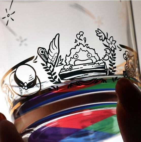 HOWL'S MOVING CASTLE - Howl and Sophie - Engraved glass 8x8x8.9cm - 2