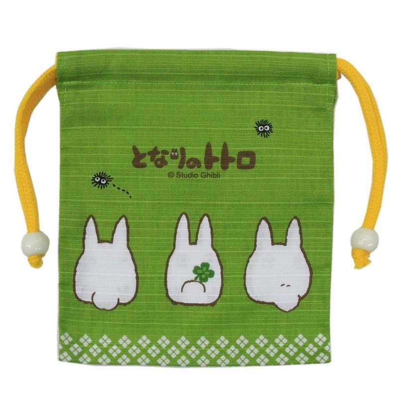 MY NEIGHBOR TOTORO - White Totoro - Green Cloth Bag 14x17cm - 2