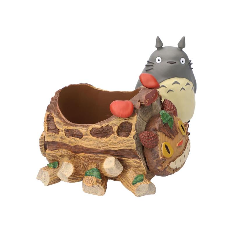 MY NEIGHBOR TOTORO - Grey Totoro & Catbus cart - Planter Frame 15.5cm - 5