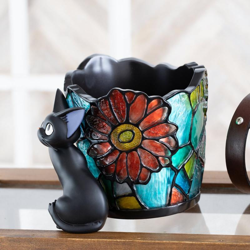 KIKI LA PETITE SORCIERE - Jiji - Diorama Planter Vitrail 18.5cm - 3