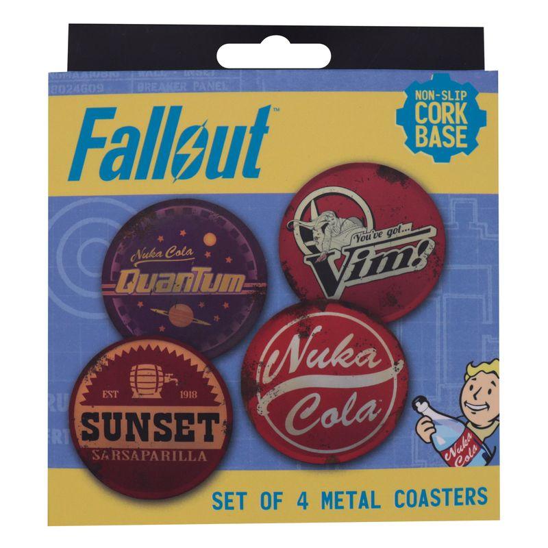 FALLOUT - 4 Dessous de Verres Gravés en Métal - 2