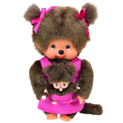 MONCHHICHI - Maman & Bébé Rose - Peluche 20cm - 2