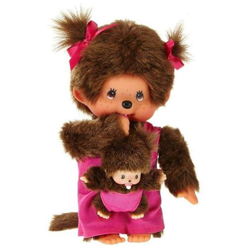 MONCHHICHI - Maman & Bébé Rose - Peluche 20cm - 3