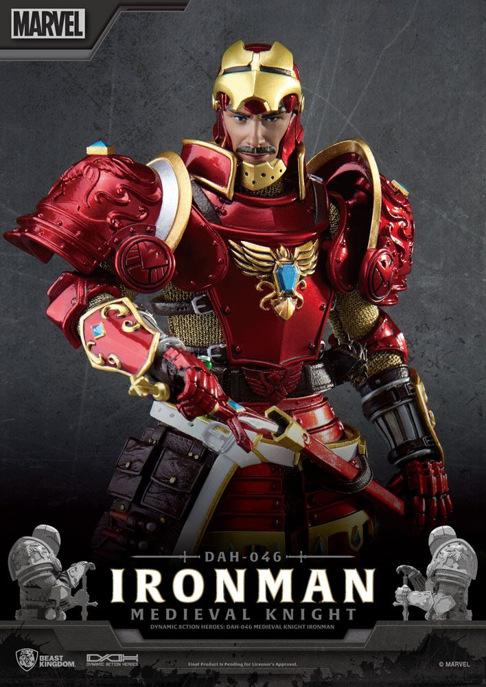MARVEL Medieval Knight Iron Man Figurine Dynamic Heroes 20cm Figurines