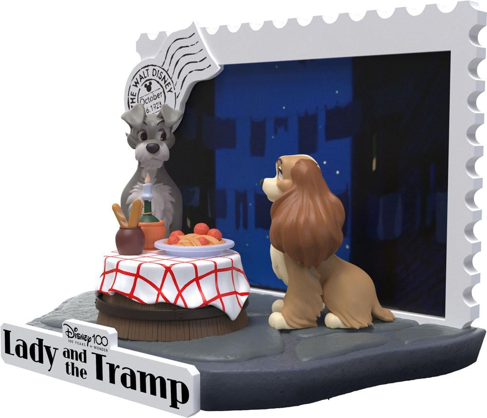 DISNEY 100EME ANNIV. - La Belle et le Clochard  - Diorama D-Stage 12cm - 2