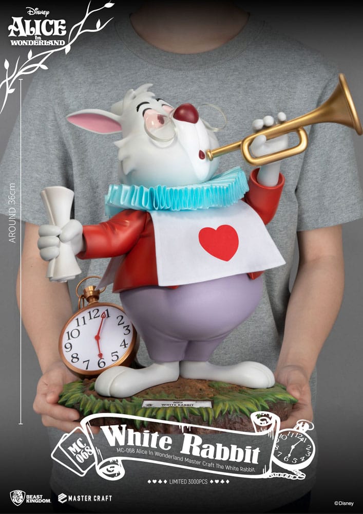 ALICE AU PAYS DES MERVEILLES Lapin Blanc Statue Master Craft