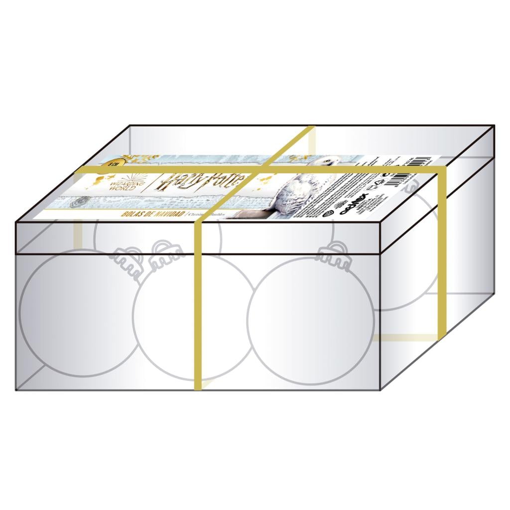 HARRY POTTER - Noir - Pack 6 Boules de Noël - 8 cm - 3