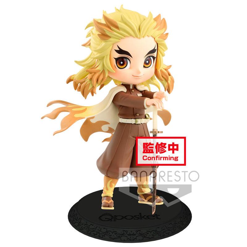 Banpresto Kimetsu No Yaiba Q Posket Rengoku Kyoujurou - Figura Collezionabile In Edizione Sepia, 14 Cm