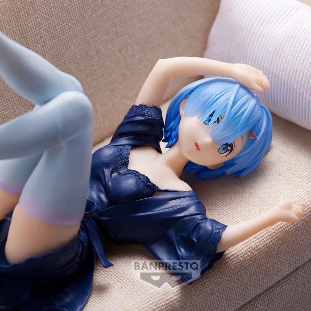 RE ZERO Rem Figure Relax Time 10cm Figurines Banpresto Re Zero