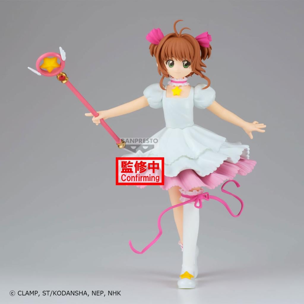 Banpresto Sakura Kinomoto Q Posket - Figura Collezionabile 14 Cm - Finitura Lucida Verde