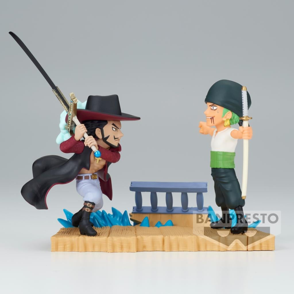 ONE PIECE - Zoro VS Mihawk - Figurine WCF Log Stories 7cm - 2