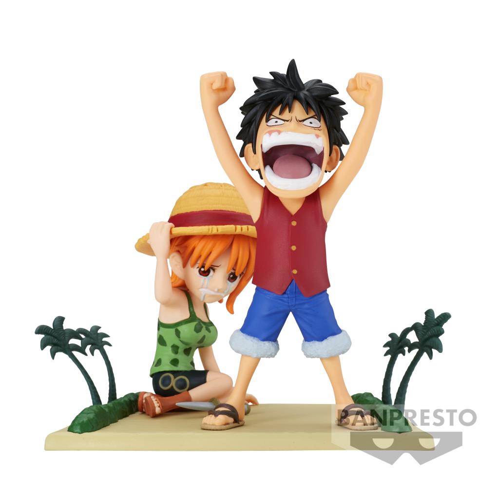 ONE PIECE Luffy & Nami Figure WCFLog Stories 7cm