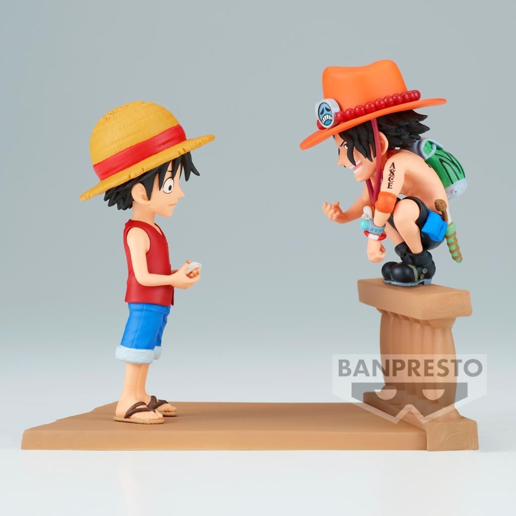 ONE PIECE - Luffy & Ace - Figurine WCF Log Stories 8cm - 2