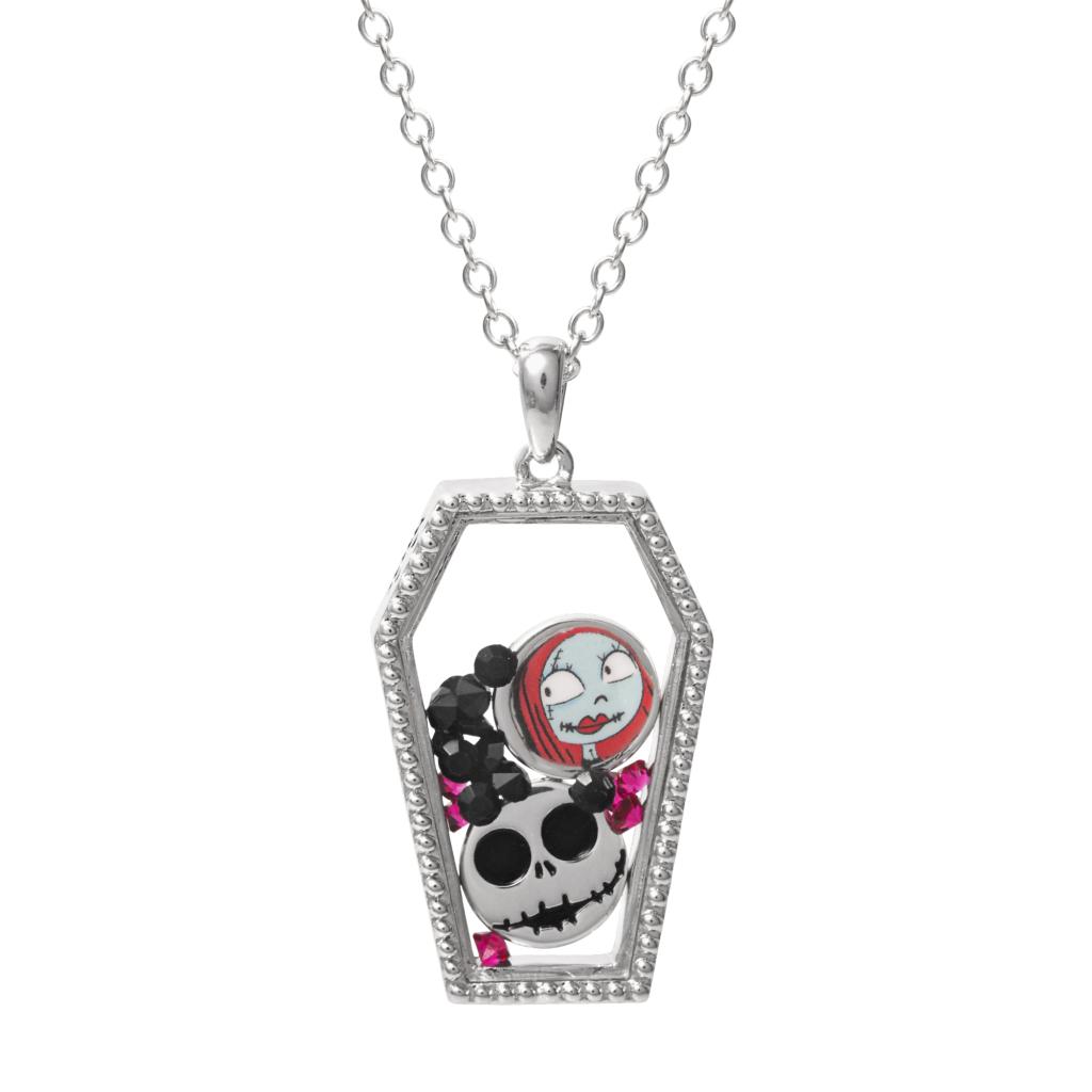 NBX - Cerceuil- Collier en Laiton Plaqué Argent +Pierres & Personnages - 2