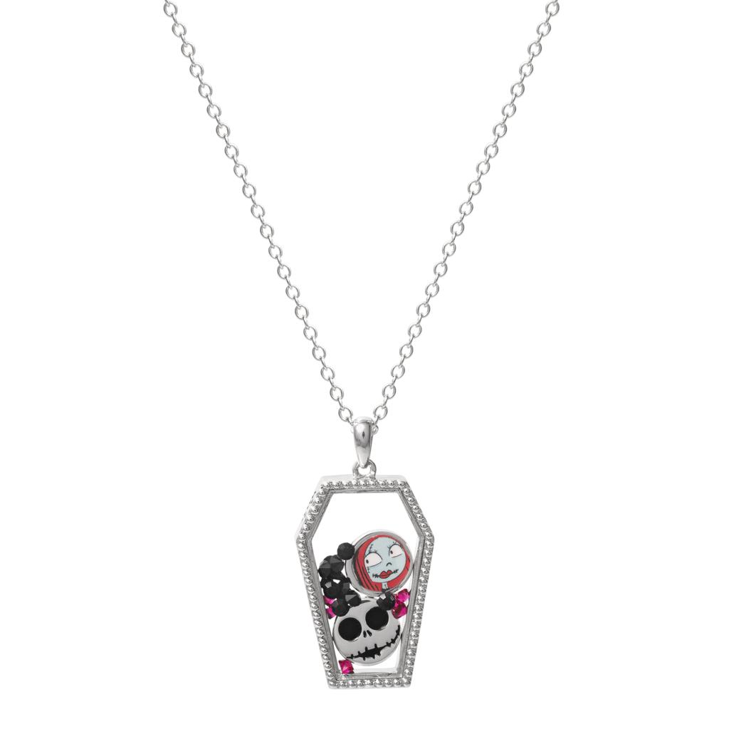NBX - Cerceuil- Collier en Laiton Plaqué Argent +Pierres & Personnages - 3