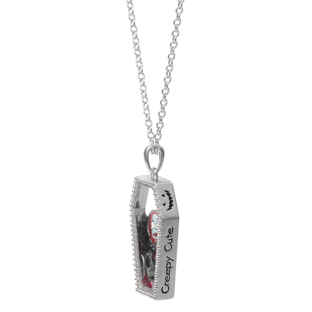 NBX - Cerceuil- Collier en Laiton Plaqué Argent +Pierres & Personnages - 4