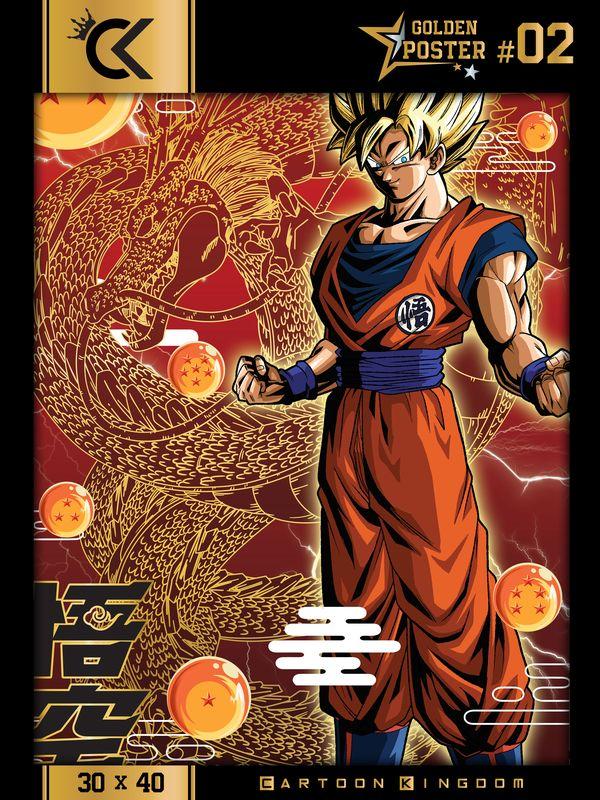 DRAGON BALL SUPER - Goku - Golden Poster 30x40cm - 2