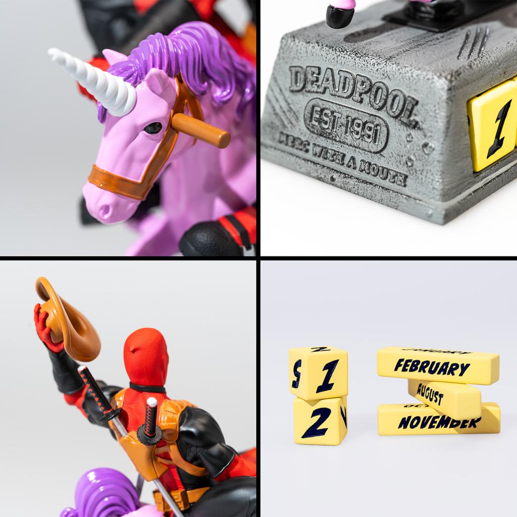 DEADPOOL - Unicorn - Resin 3D Perpetual Calendar - 6