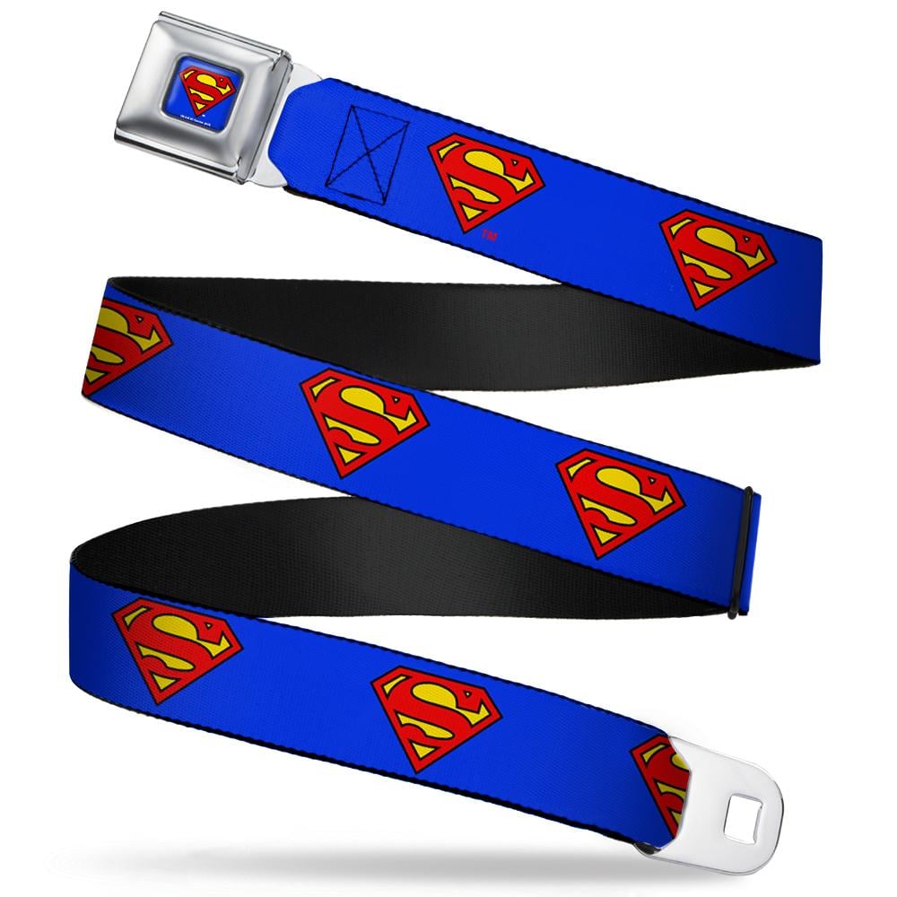 SUPERMAN - Belt (Kids)- 31/66 - 2,5 Cm - Blue/Logo - 2