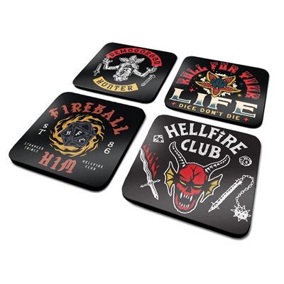 STRANGER THINGS 4 - Hellfire Club - Official Coaster Pack_IMAGE_1
