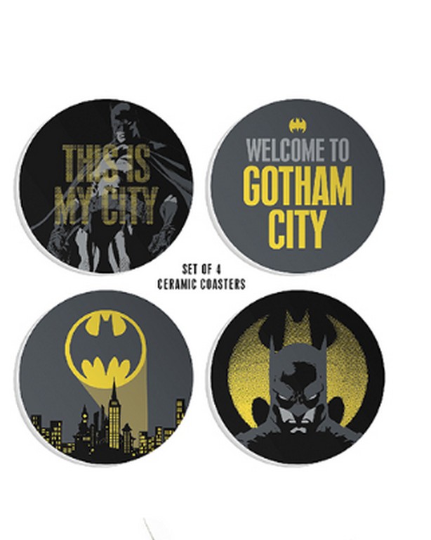 DC COMICS - Gotham City - Set of 4 Ceramic Coasters_IMAGE_1
