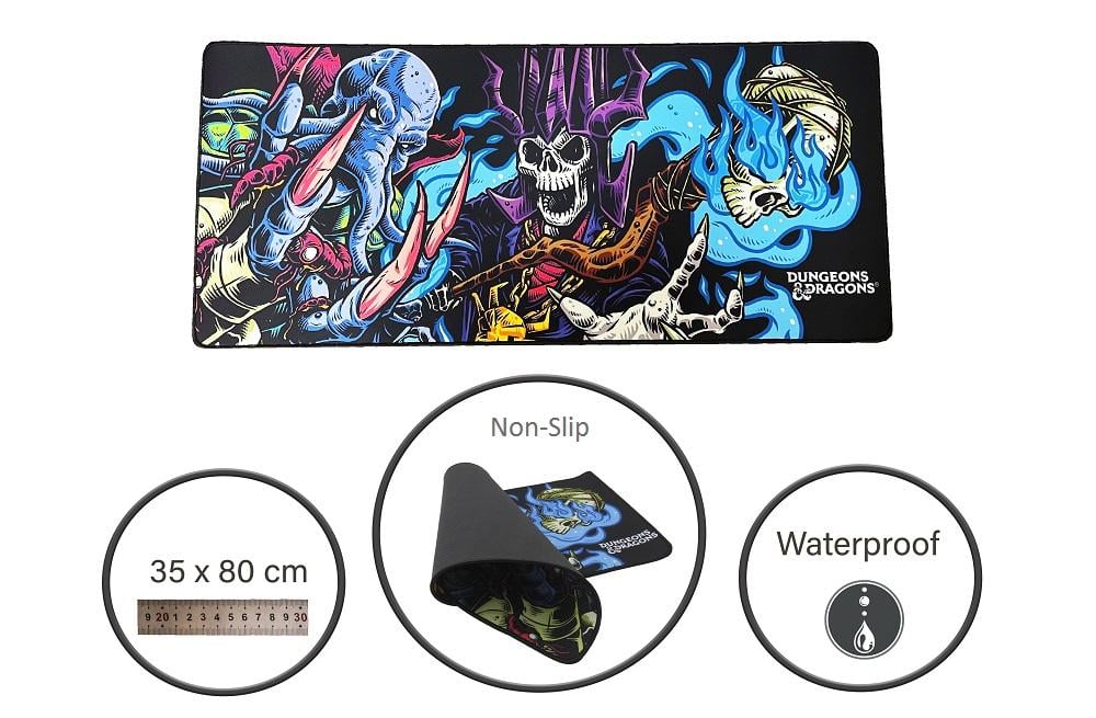 DONJONS & DRAGONS - Black Light - Tapis de Bureau - 80x35x4 cm - 2