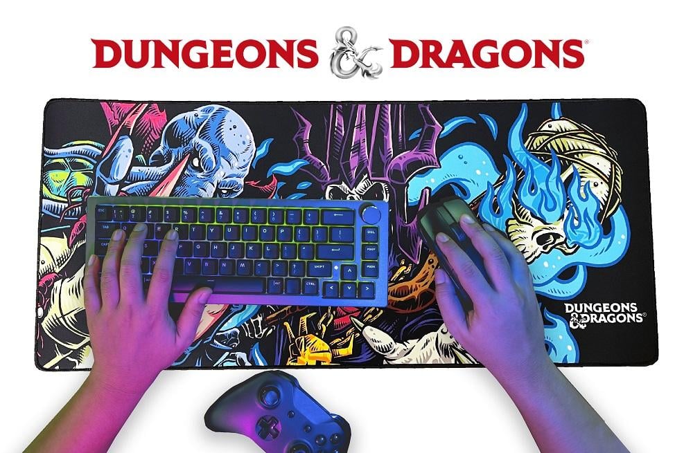 DONJONS & DRAGONS - Black Light - Tapis de Bureau - 80x35x4 cm - 6