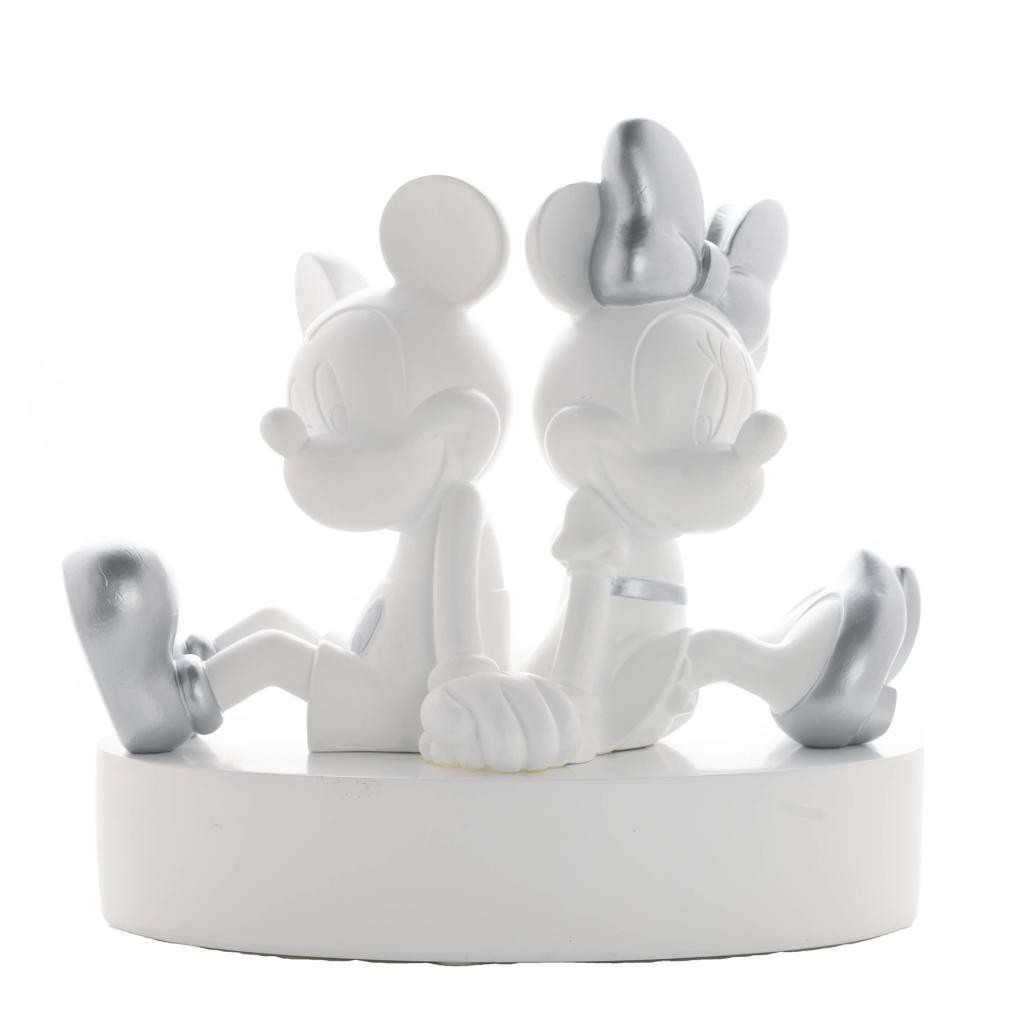 DISNEY - 'White&Silver' - Mickey & Minnie - Tirelire - 19cm - 2