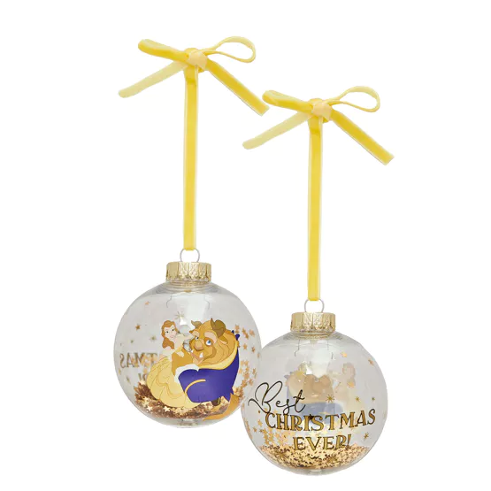 LA BELLE & LA BETE - Set de 7 Boules de Noël - 3